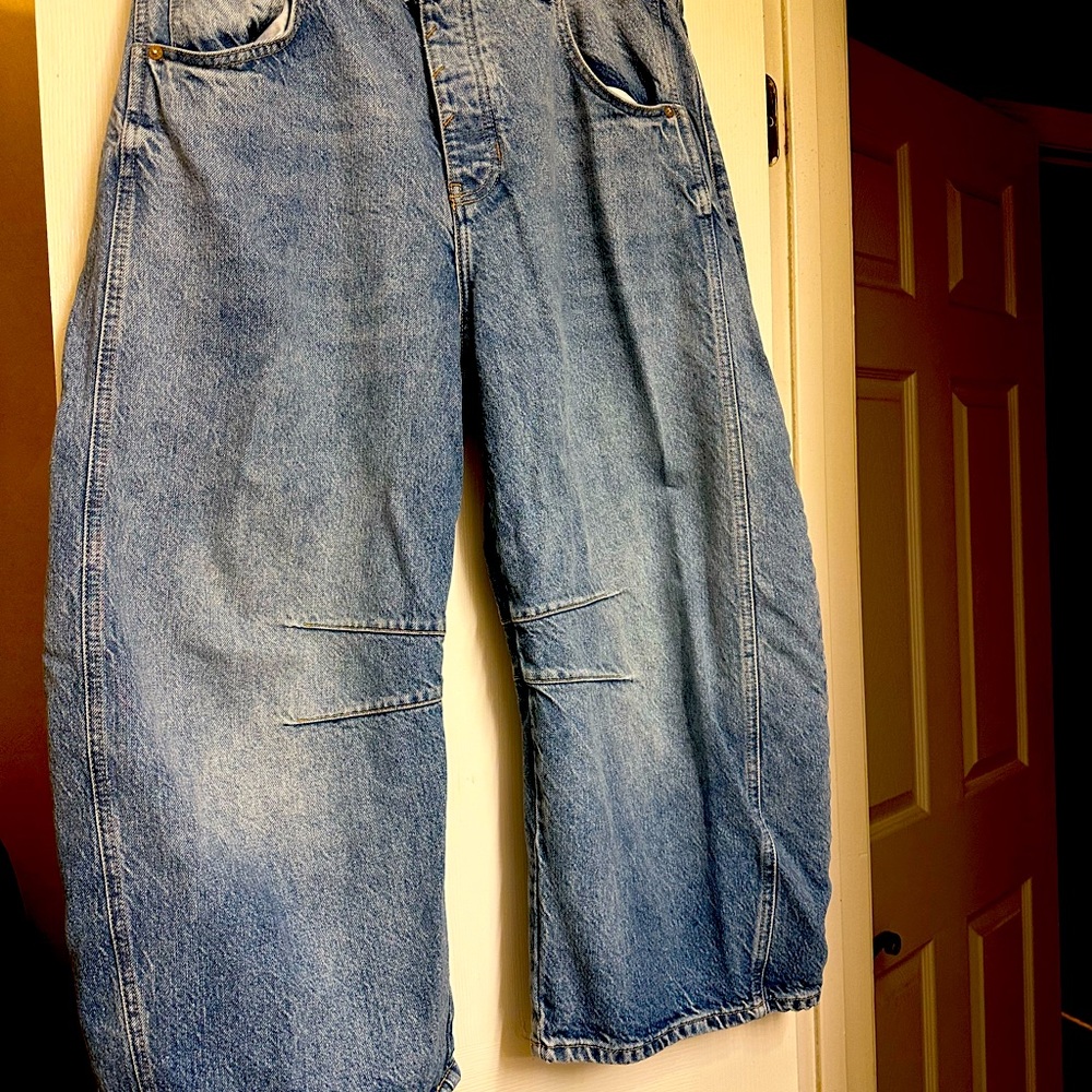 Free People Barrel Jeans.